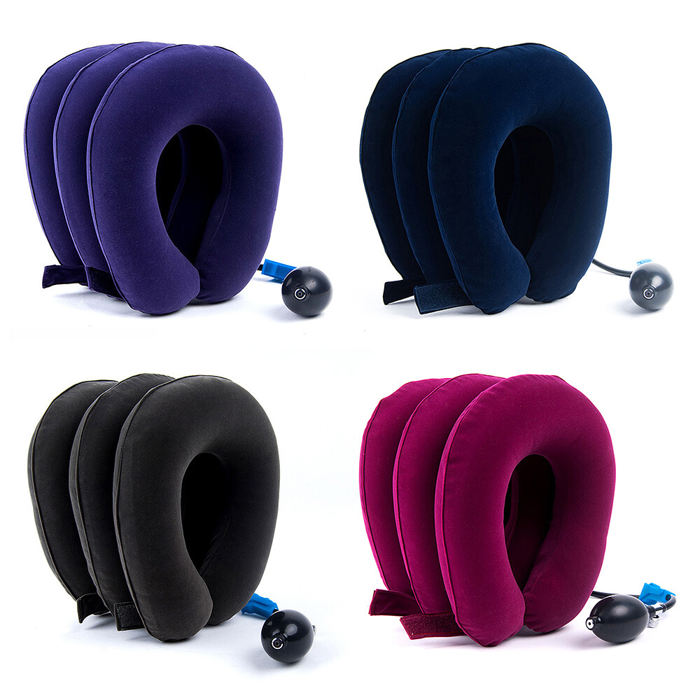 U Shape Inflatable Neck Cervical Vertebra Traction Shoulder Pain Relax Pillow