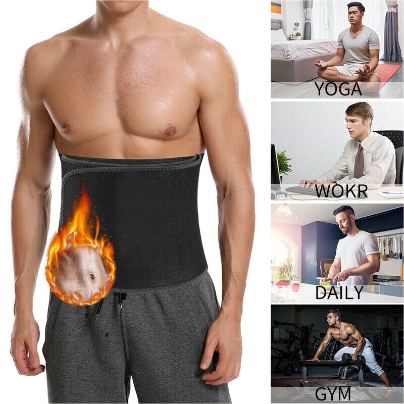 Exercise Hot Waist Tummy Trimmer Slim Sweat Band Body Shaper Belt Wrap Fat Burn