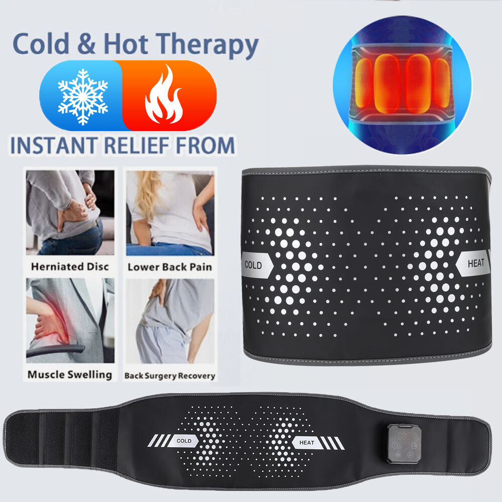 Hot & Cold Therapy Air Compression Waist Belt Lumbar Massage Back Pain Relief
