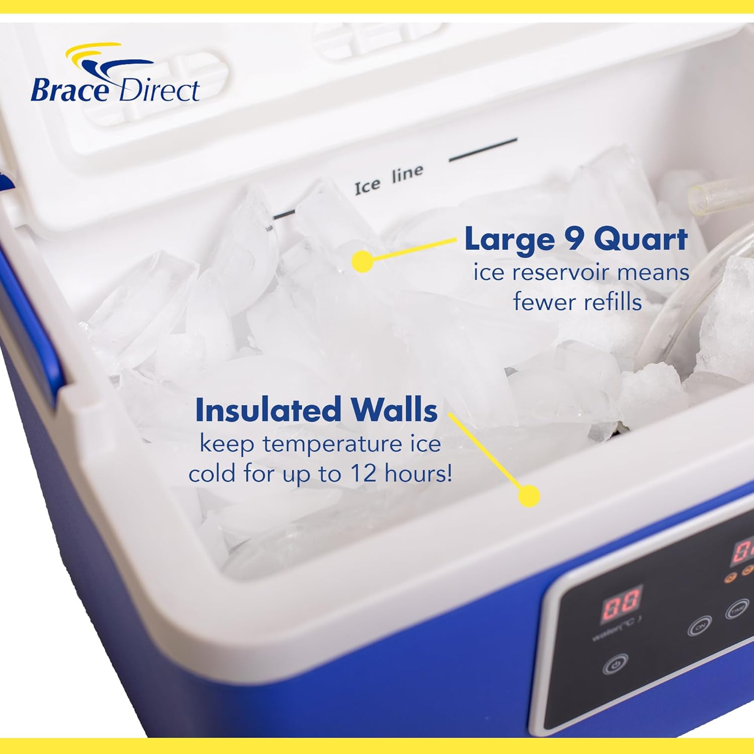 Blue Ice Cold Therapy Circulation Machine with Universal Pad- Back, Knee, Hip, S