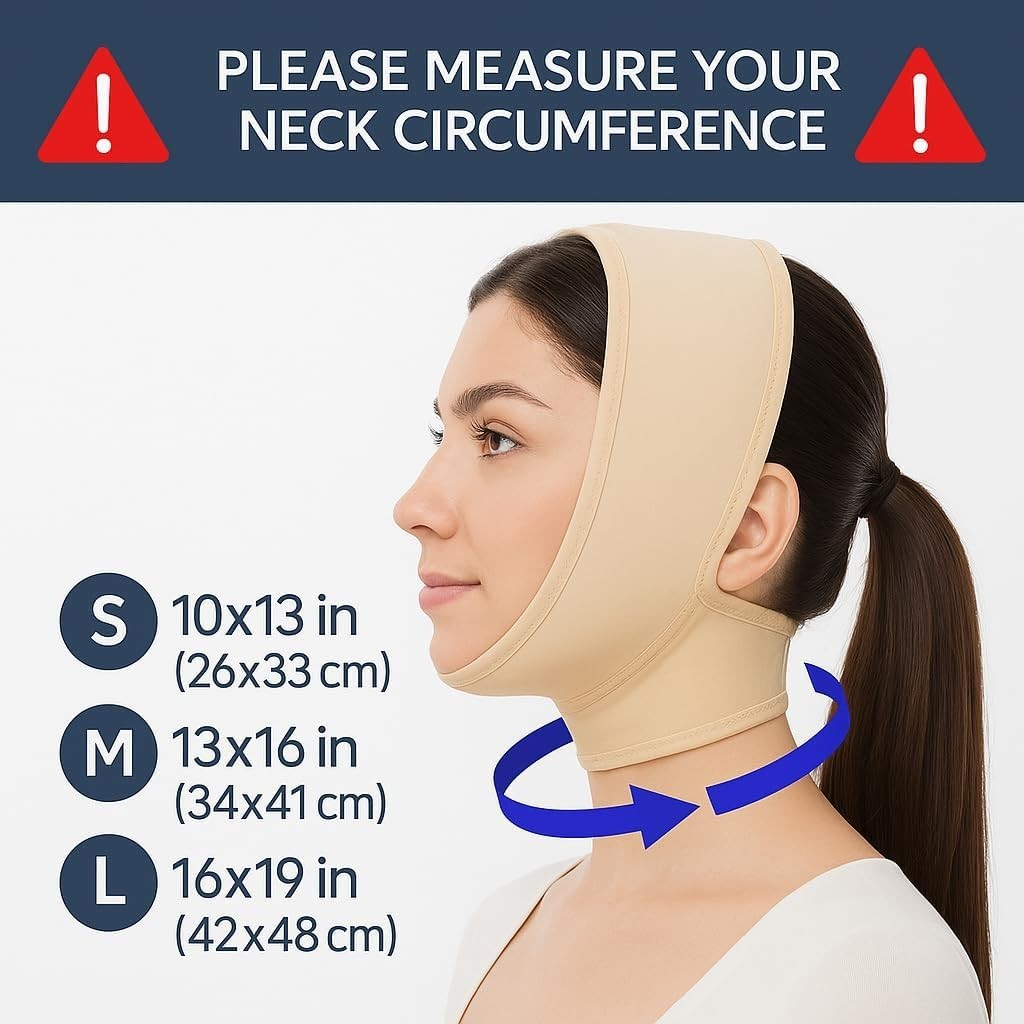 Chin Strap Post Surgical Compression Bandage for Women Face Slimmer Jowl Tigh…