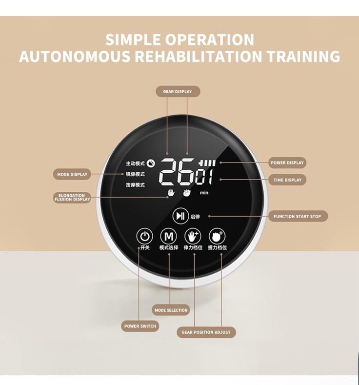 Stroke Recovery Robot Gloves with USB Charging -Hand Therapy Device Right hand M