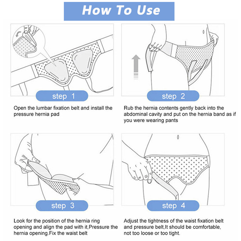 Hernia Support Unisex Double Inguinal Groin Hernia Belt Pain Relief Truss Brace