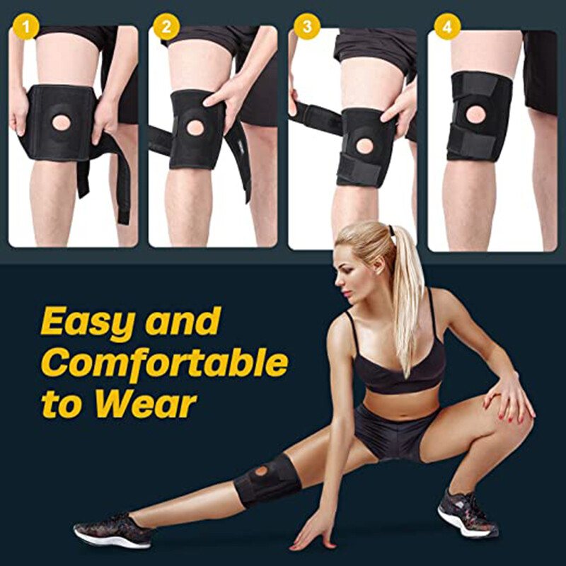 Knee Brace Support Leg Compression Sleeve Sports Patella Protector Stabilizer