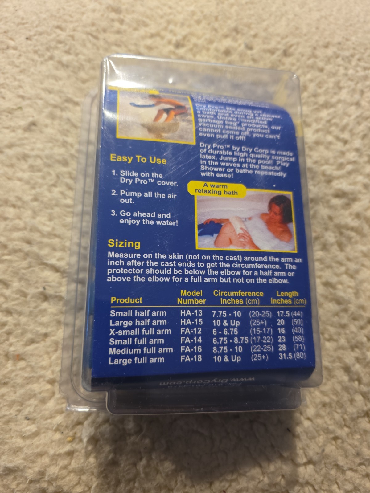Dry Pro Waterproof Arm Protector Size Large Full Arm (FA 18)