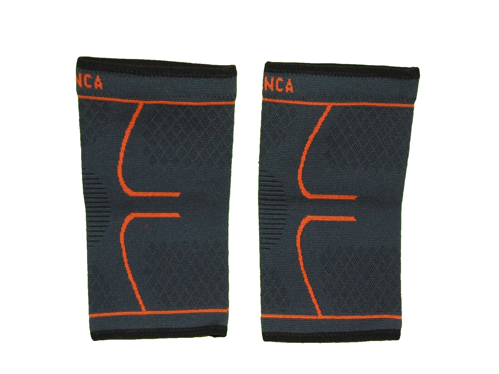 Neenca Compression Knee Sleeves Small Unisex Black Orange Set of 2 Support