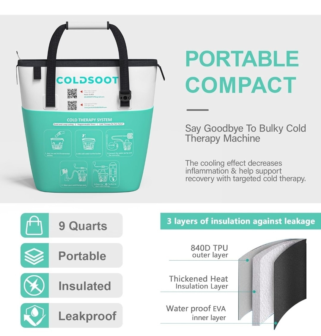 Cold Therapy Ice Machine For After Surgery Hip Knee Replacement Leg And Shoulder