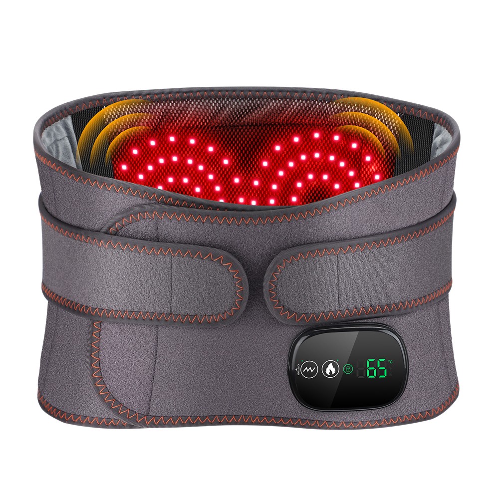 Cordless Heating Vibration Pad Electric Back Massager Waist Lumbar Support Belt