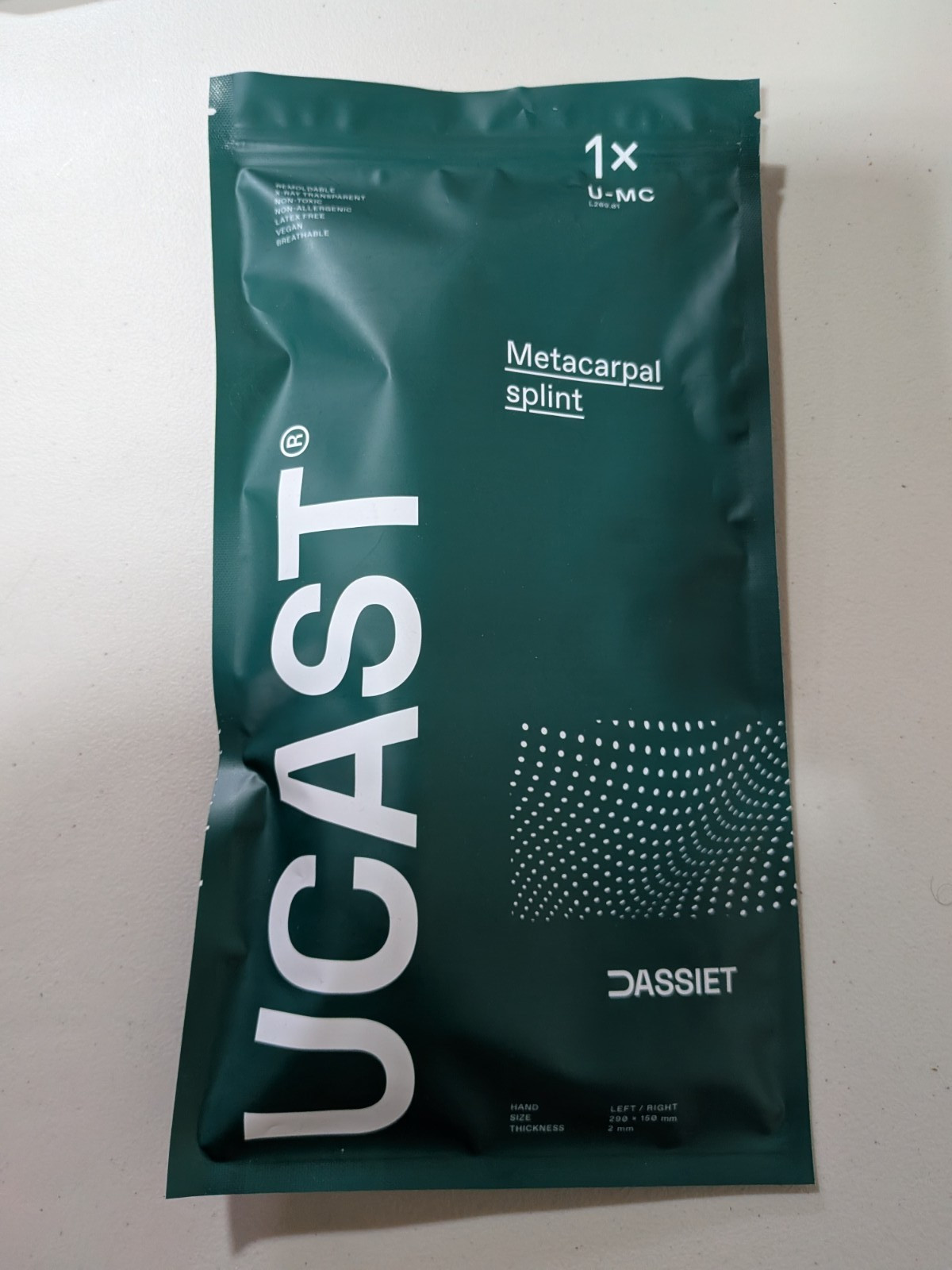 Single Dassiet Ucast MC Metacarpal Splint NEW Finland U-MC