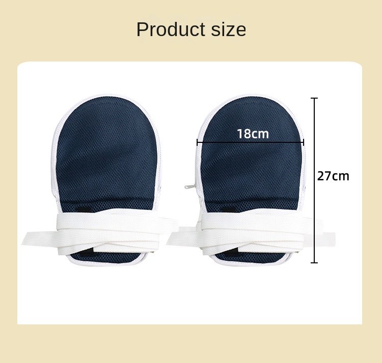 Restraint Gloves Zipper opening Mesh Breathable Anti-scratch Anti-extubation