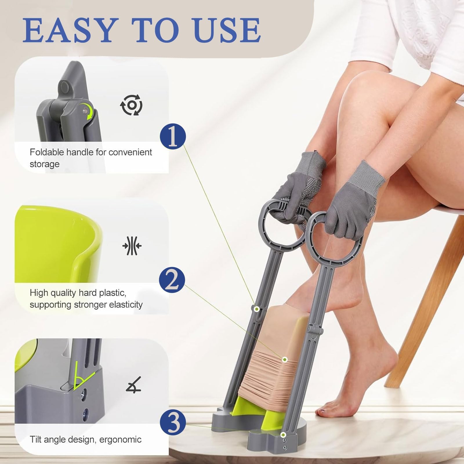 Compression Sock Aid Device | Size for Leg Circ 16 in or Less | Helper Device…