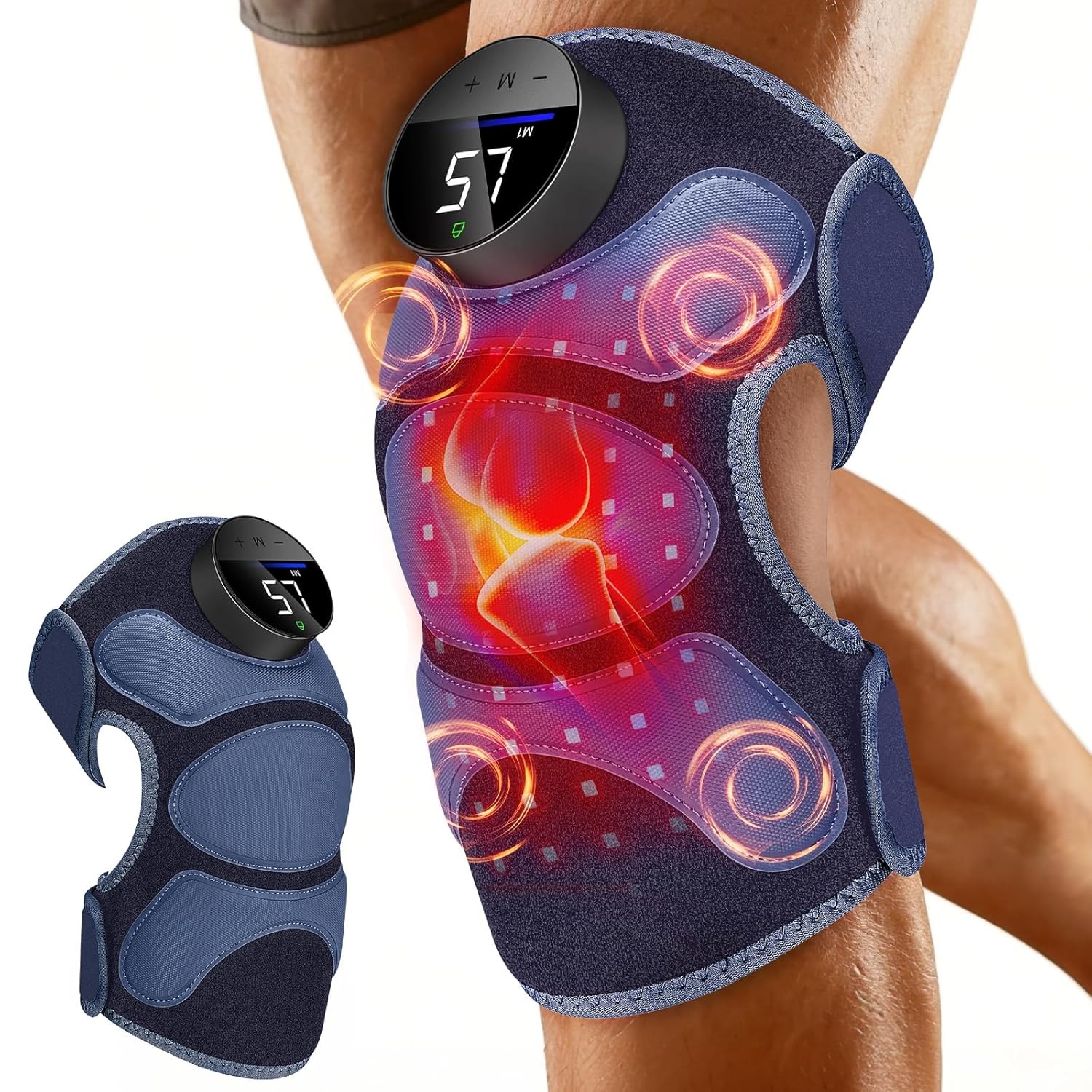 Red Light Therapy Knee Brace with 4 Vibration Motors Massage Relief Device