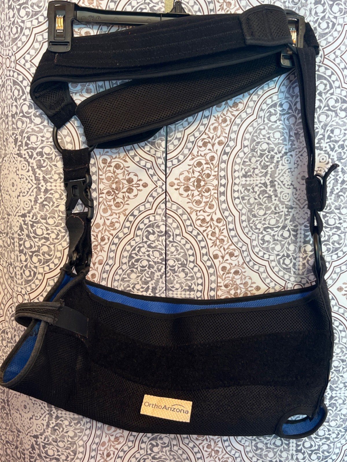 Breg Slingshot 3 Medical Arm Sling OrthoArizona Black Blue Mesh Shoulder Support