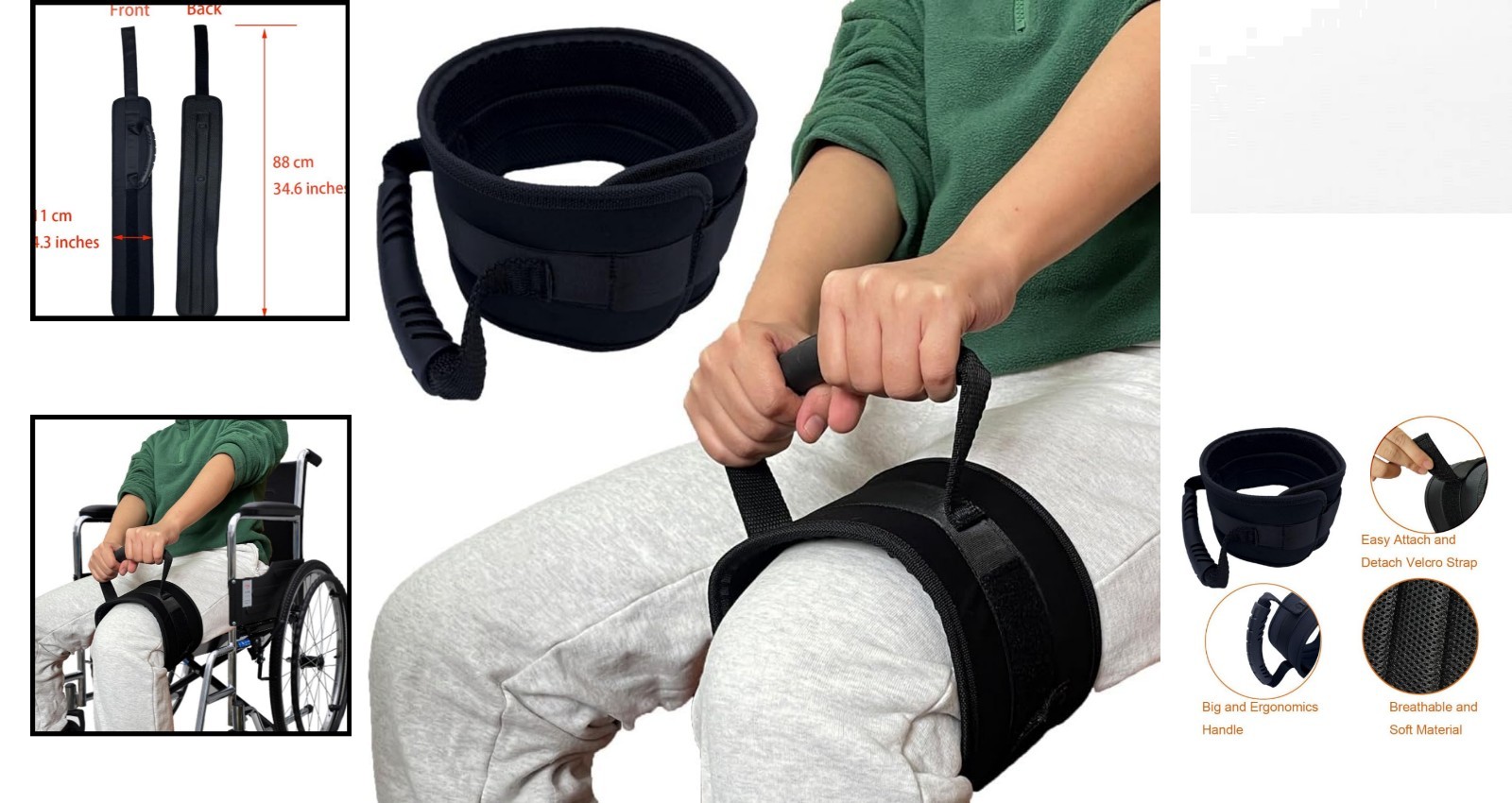 Thigh Lifting Assistance Strap for Easy Transfers | Lightweight Mobility Device