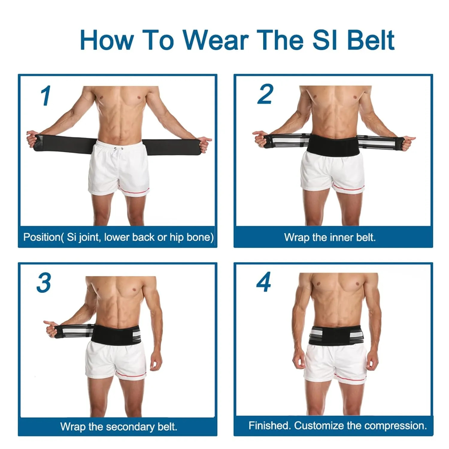 Sciatica Belt Sacroiliac Hip Band Support For Lower Back Si Joint Pelvic Pain…