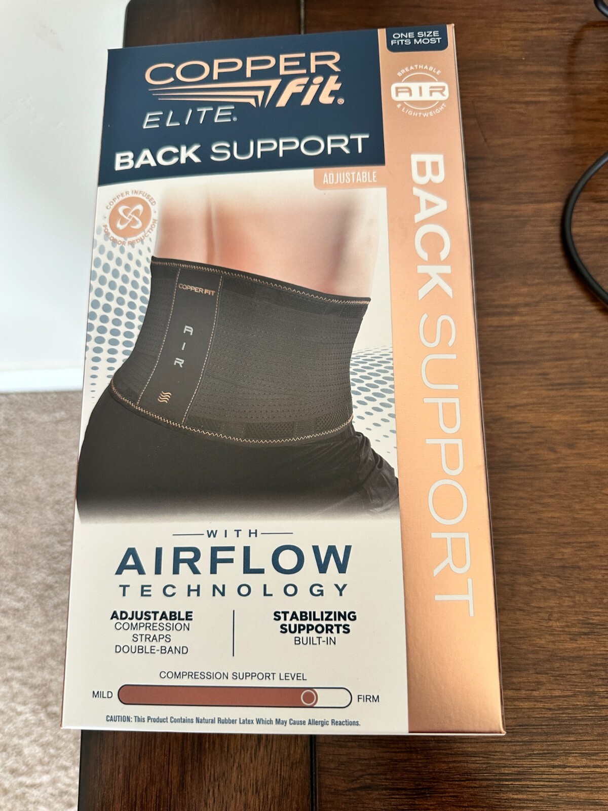 BNIP Copper Fit Elite Back Support Airflow Technology, Adjustable, OSFM 30″-50″