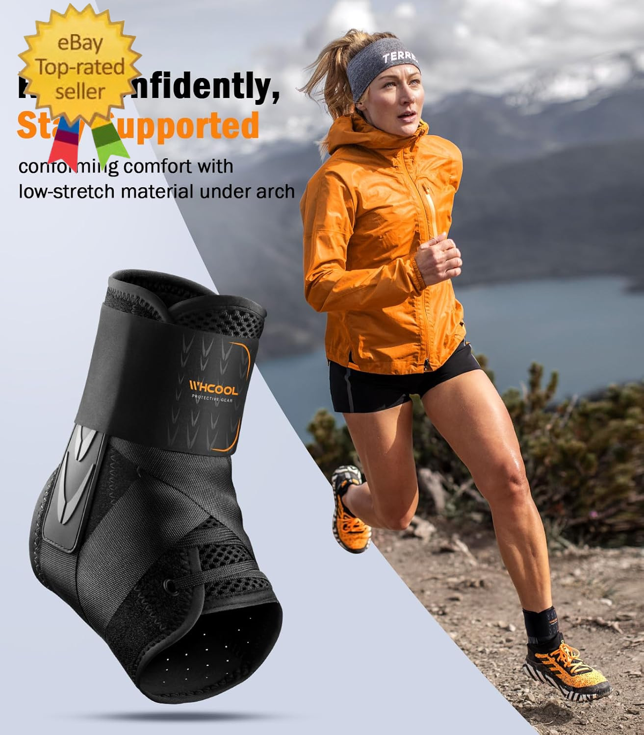 Slim-Fit Ankle Brce for Sprained Ankle Qick Lace up Ankle Support for Women Men