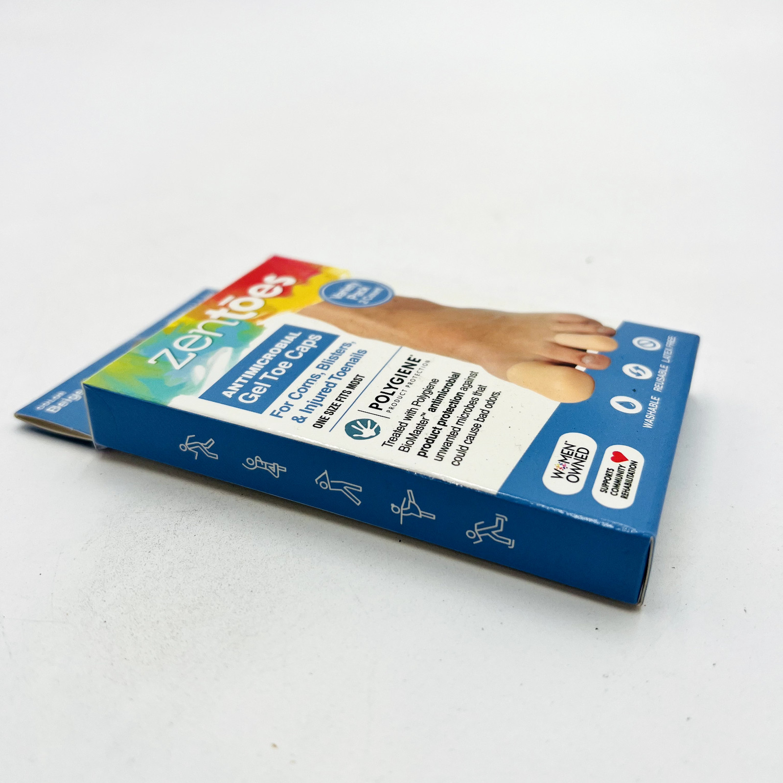 ZenToes Gel Toe Caps Variety Pack 2 Protectors Corns Ingrown Toe Nails Callus