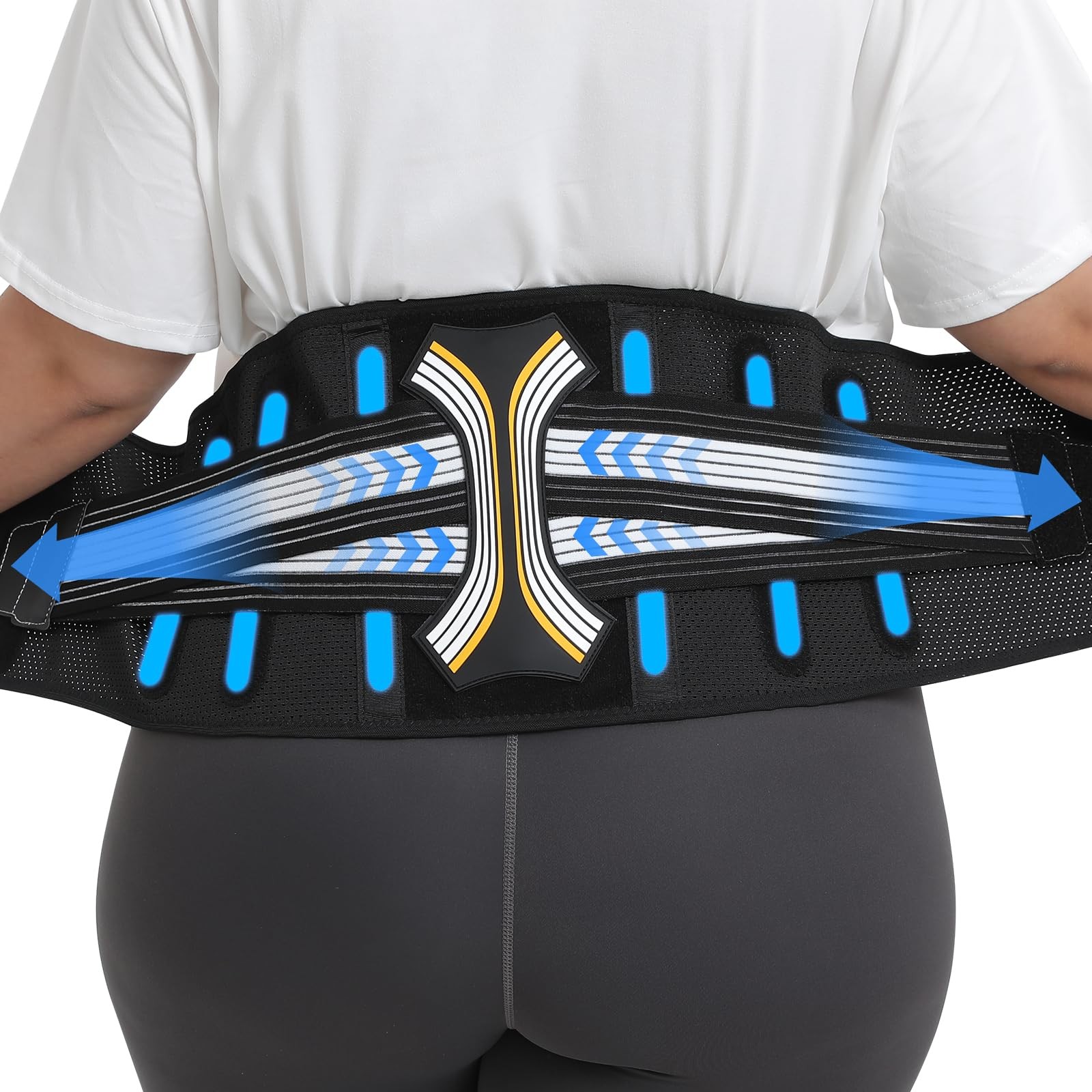 Back Brace for Lower Back Pain, Decompression Lumbar Support Belt with 3D Lum…