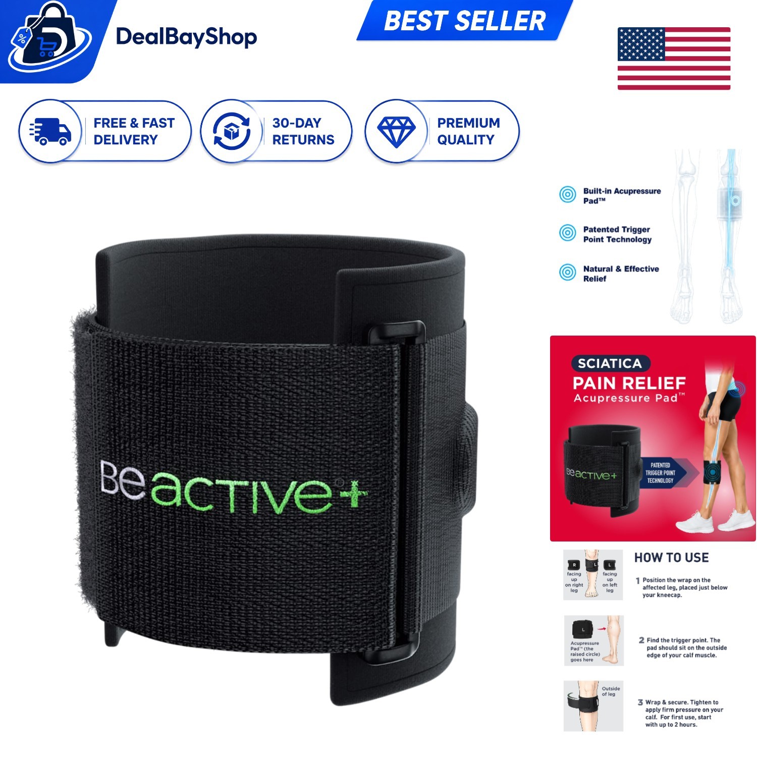 Unisex Adjustable Acupressure Brace for Sciatica Pain Relief – Instant Comfort