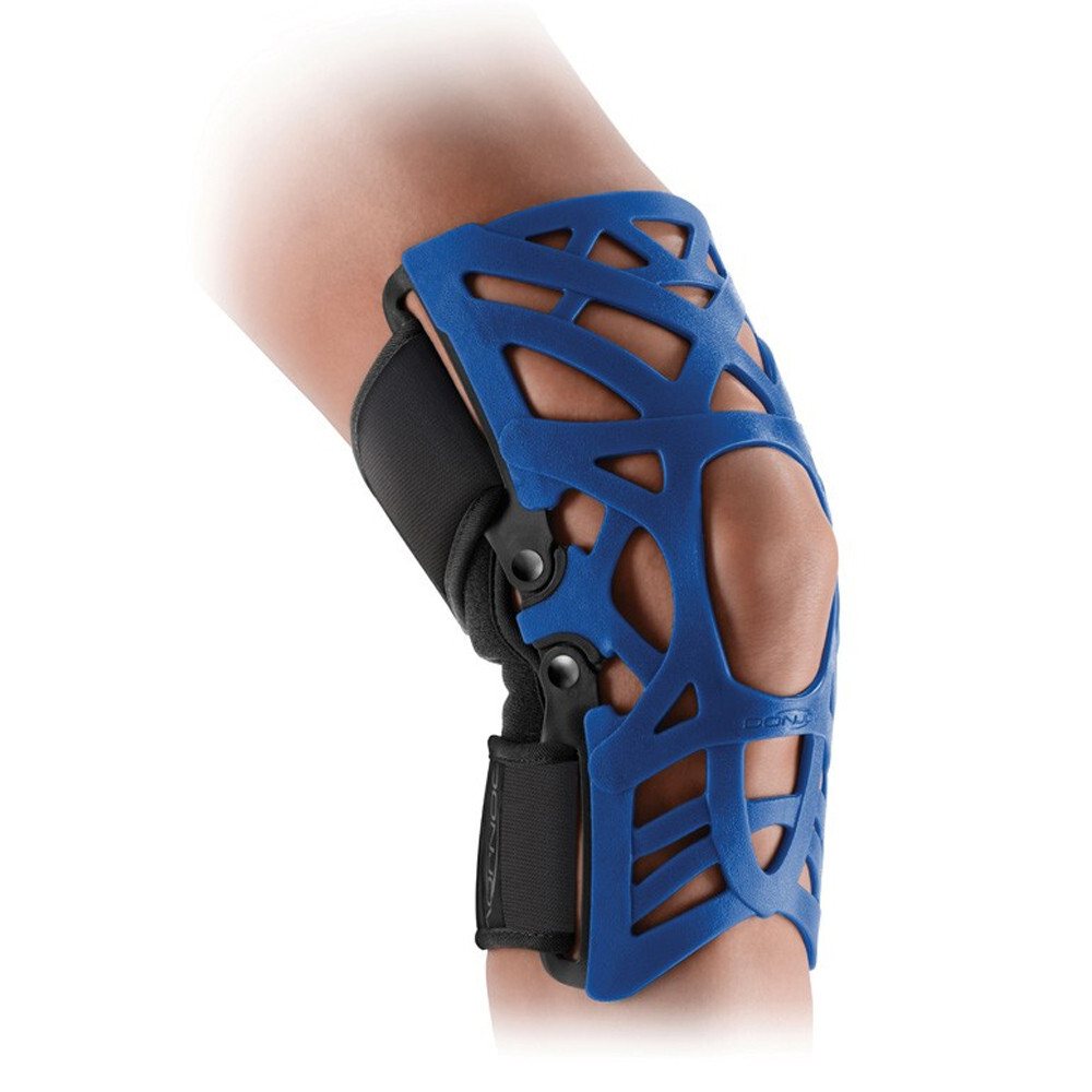DonJoy Reaction Web Knee Support Brace with Compression Undersleeve – Blue, XS/S