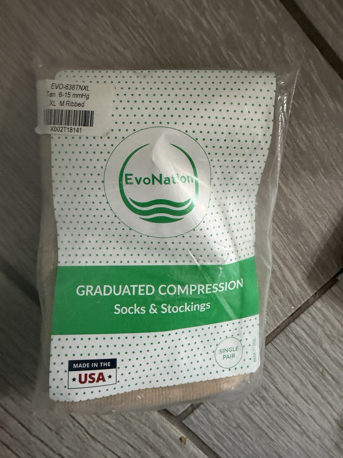 Mens USA Made Knee High 8-15 mmHg Graduated Compression Socks Mild Pressure XL