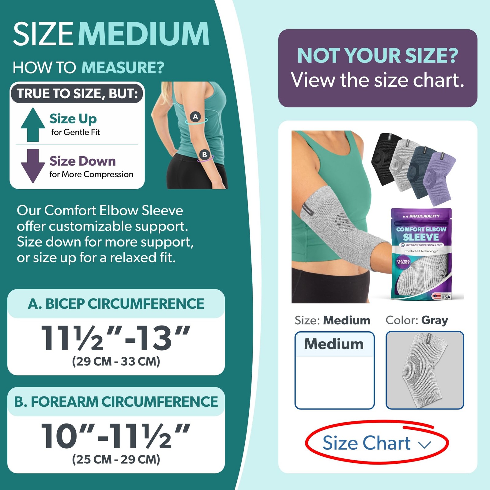 Elbow Compression Sleeve for Bursitis – Olecranon Elbow Brace for Tendonitis,…