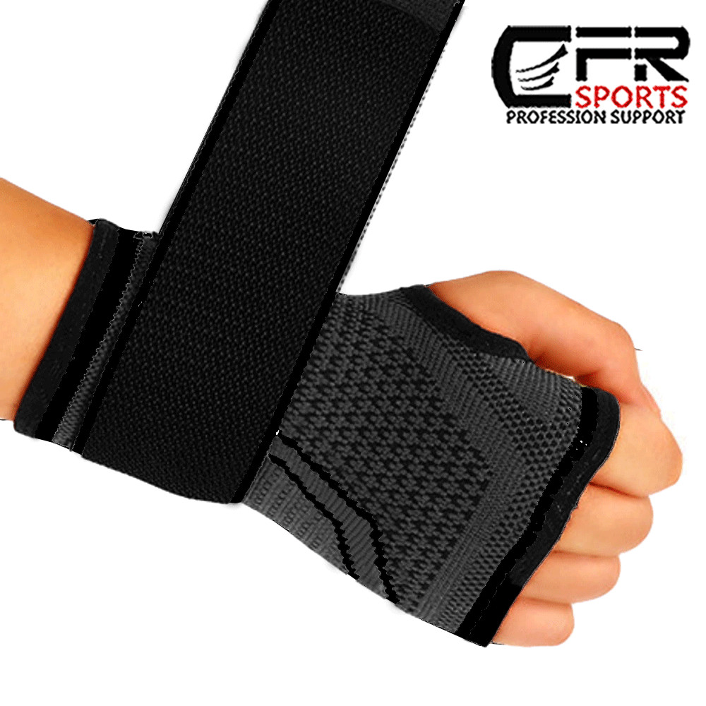 Wrist Hand Brace Support Splint Adjustable Compression Strap Sleeve Sports