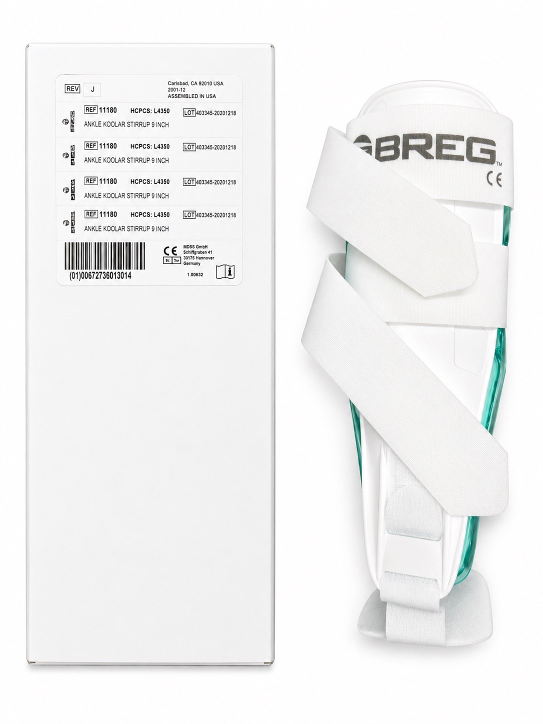 Breg Ankle Koolair Stirrup 9” New Fits Both Left & Right Ankle