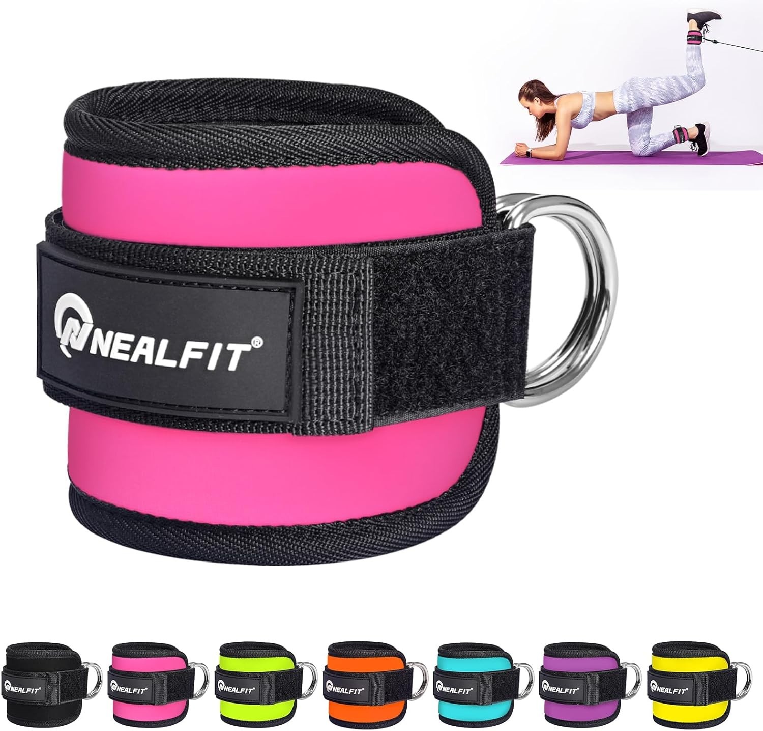 Ankle Strap for Cable Machine, Gym Ankle Cuff for Kickbacks, Leg Extensions, …