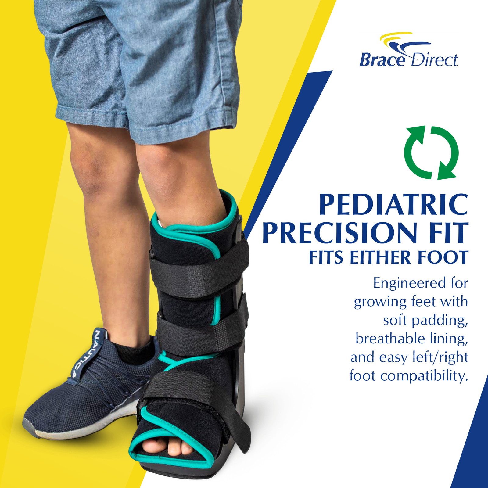 Pediatric Walker Fracture Boot for Kids Broken Toe or Foot, Left or Right Foot
