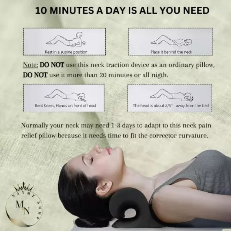 Cervical Traction Device for Neck and Shoulder Relaxation and Support