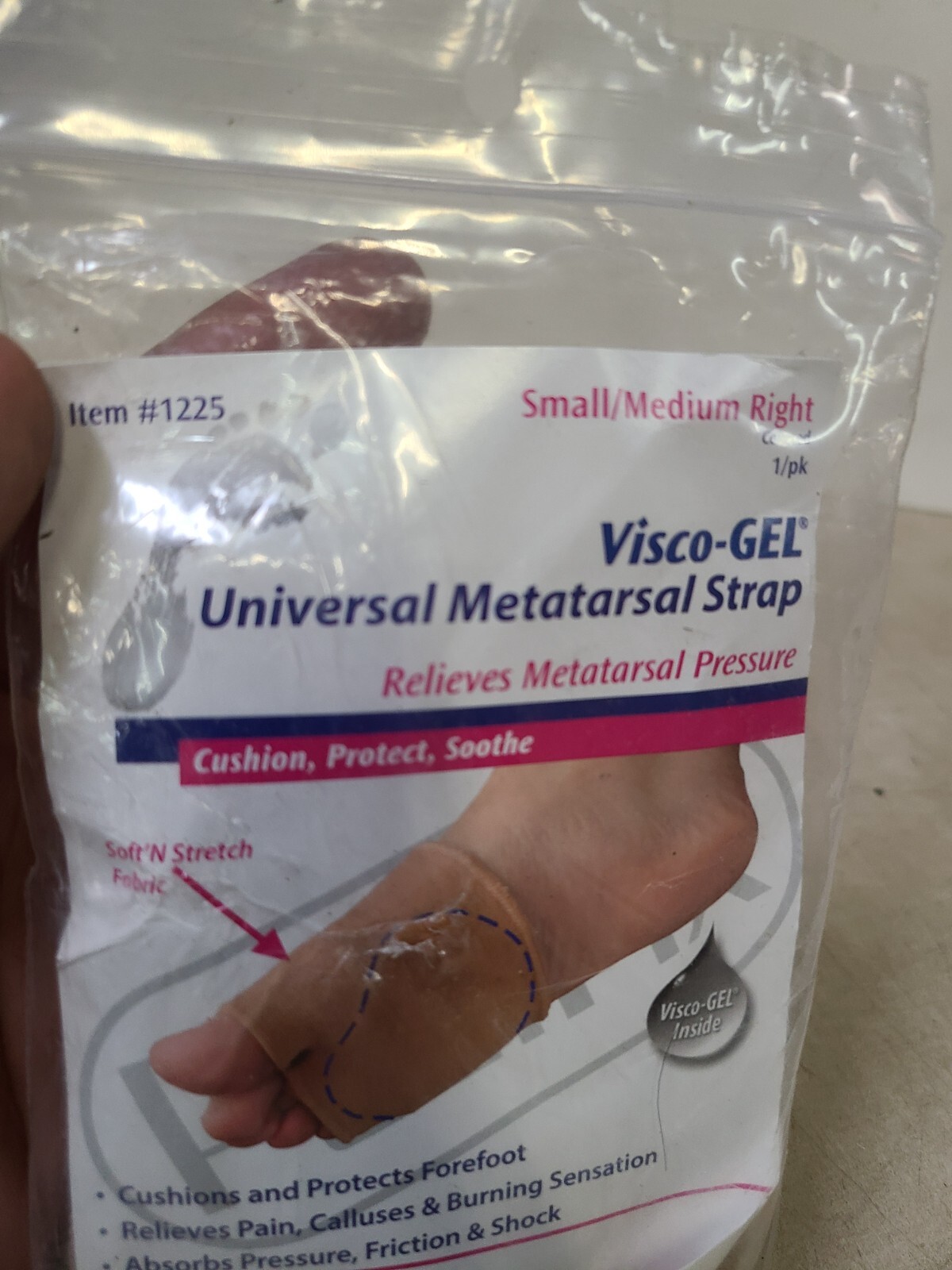 PediFix® Visco-GEL® Ball-of-Foot Protection Sleeve Small/Medium Right