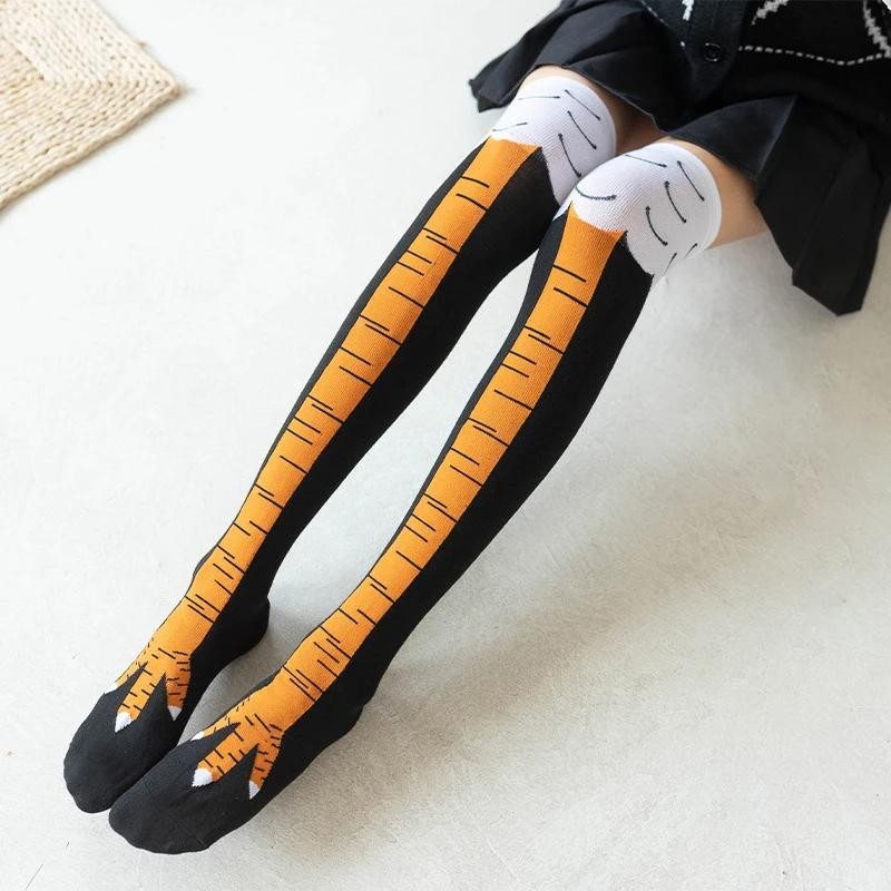Funny Chicken Paw Stocking Over-knee 50/70cm Pressure Long Stocking for Women Pe