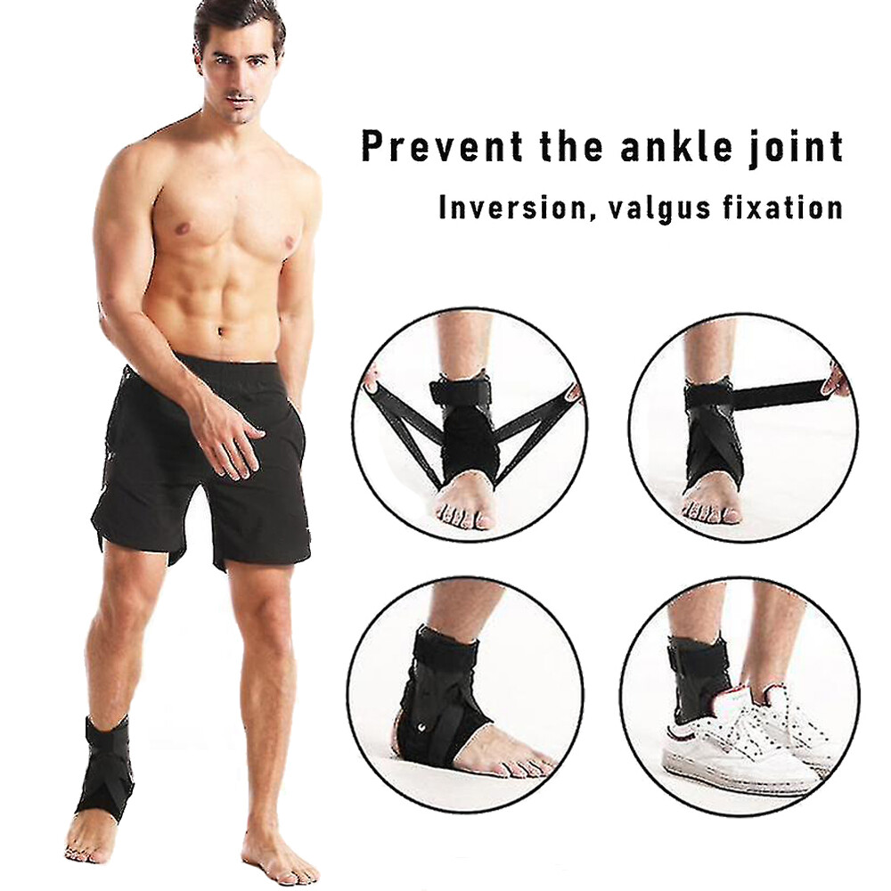 Double Protective Plate Ankle Brace Sports Sprain Recovery Device Support Unisex