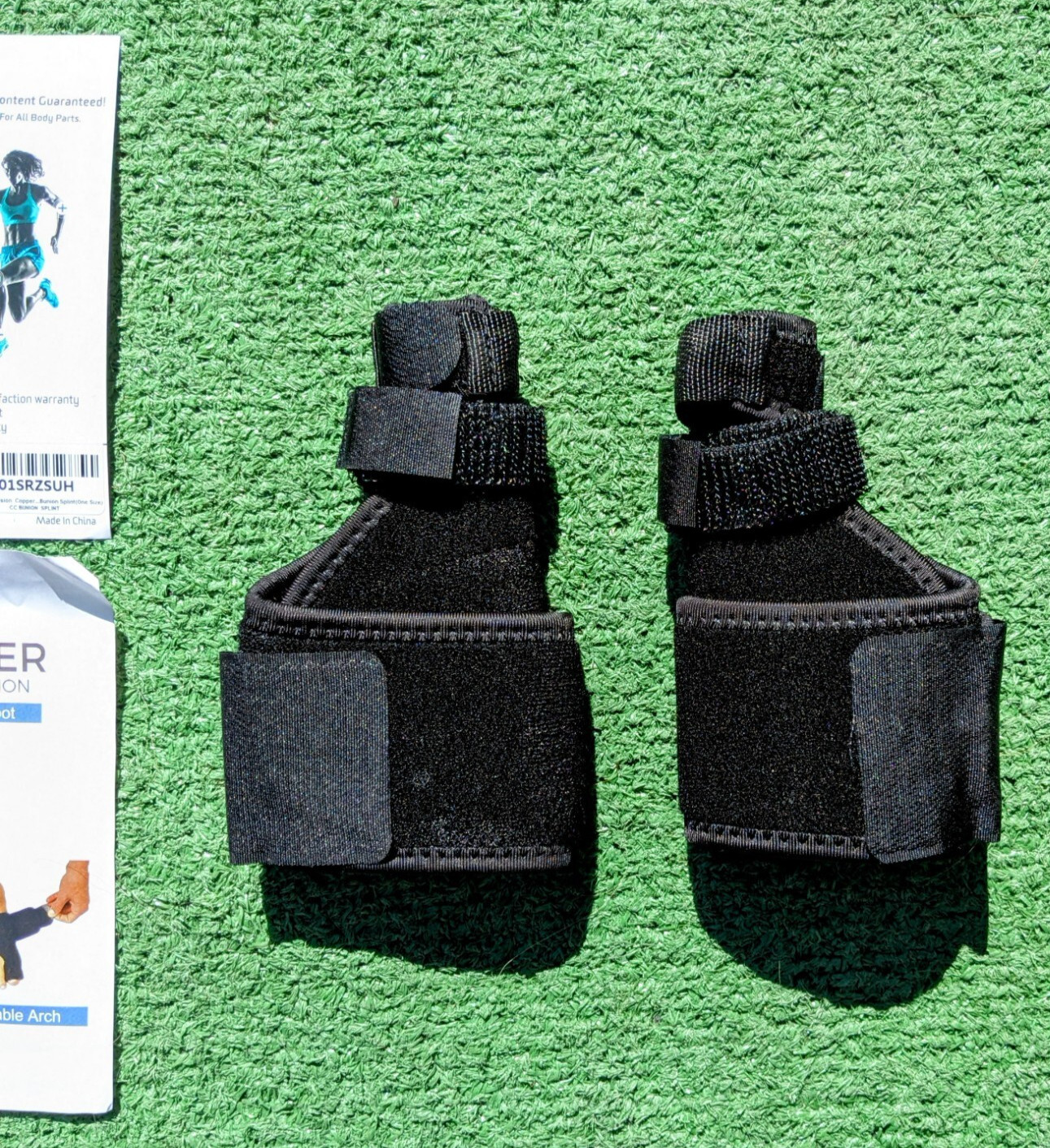 Copper Compression Bunion Wrap Brace Adjustable Black L/R Foot Toe Splint New