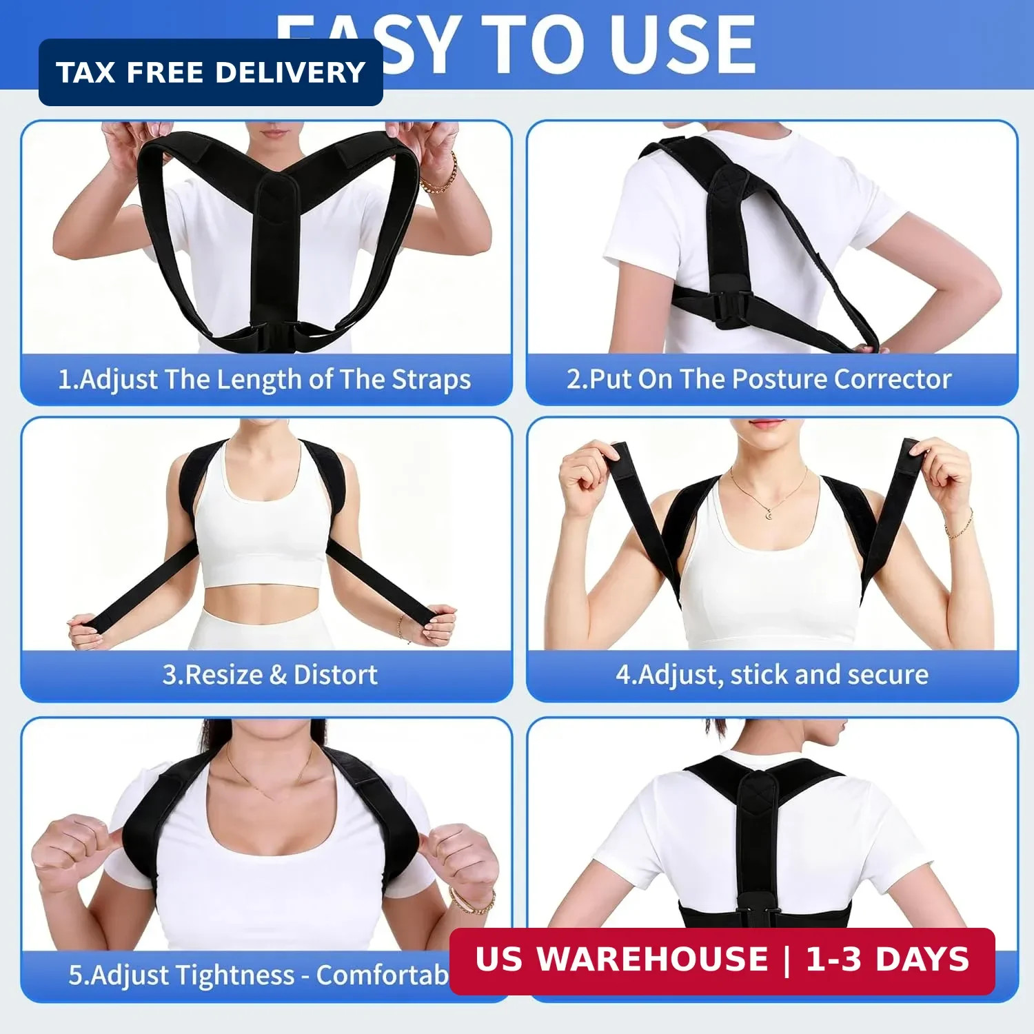 Lukvcoe Upper Back Brace Posture Corrector for Women and Men, Adjustable Upper &
