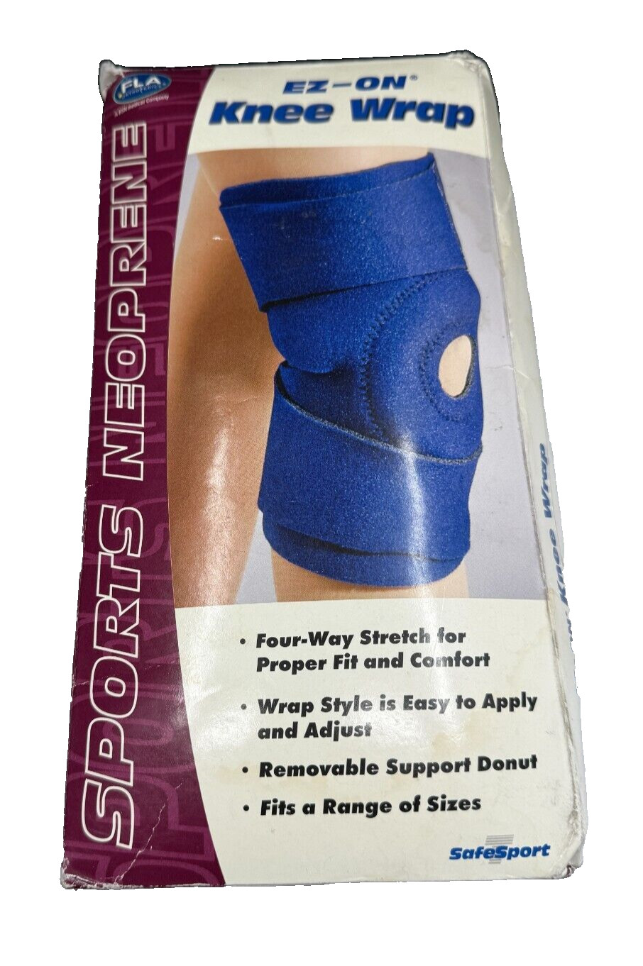 EZ-ON Wrap Knee Support / Brace Sports Neoprene Universal As Shown