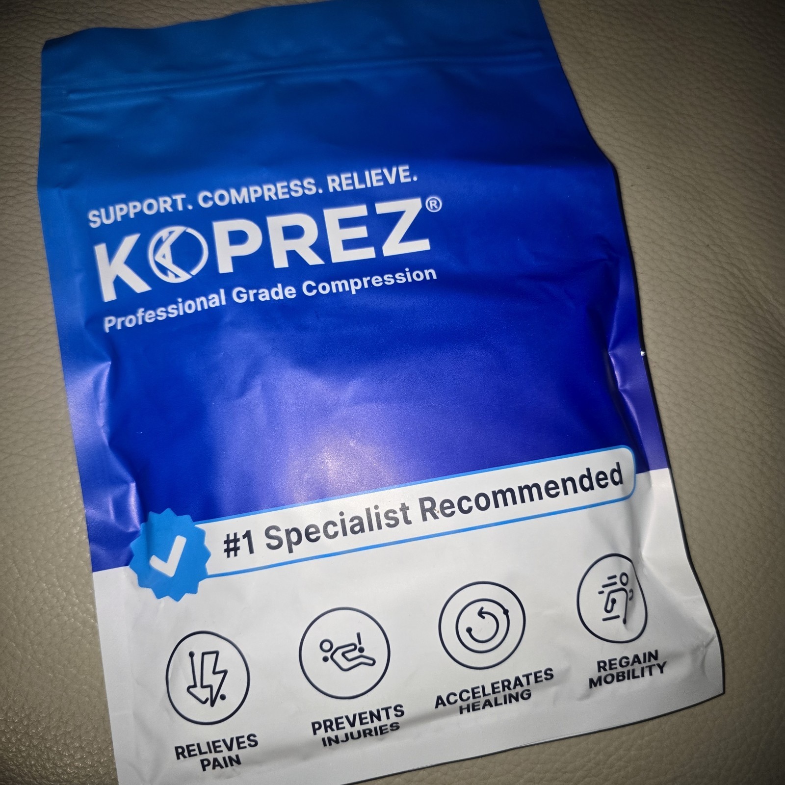 NEW Koprez Foot Sleeve – Plantar Fasciitis & Foot Pain Relief ~ Black Size XL