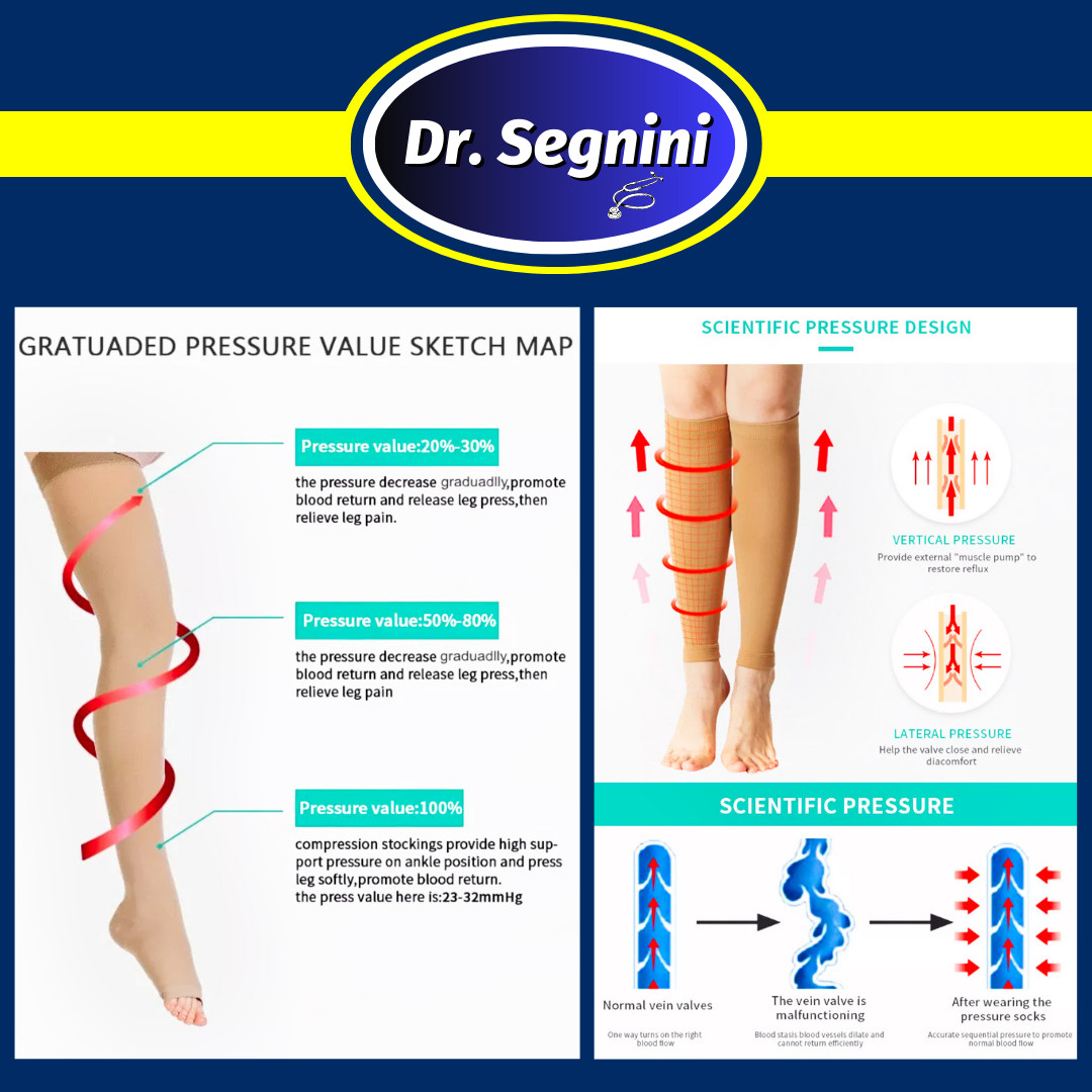 Compression Stockings 20-30 Mmhg Thigh High Footless Socks Varicose Veins✅J9303⭐