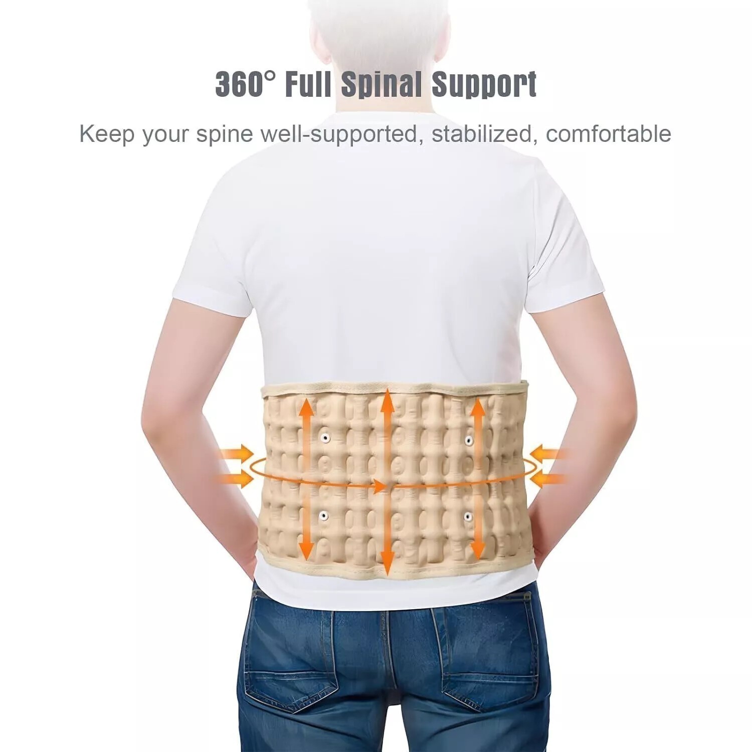1PC Spine Decompression Back Belt Lumbar Support for Lower Back Pain Relief US