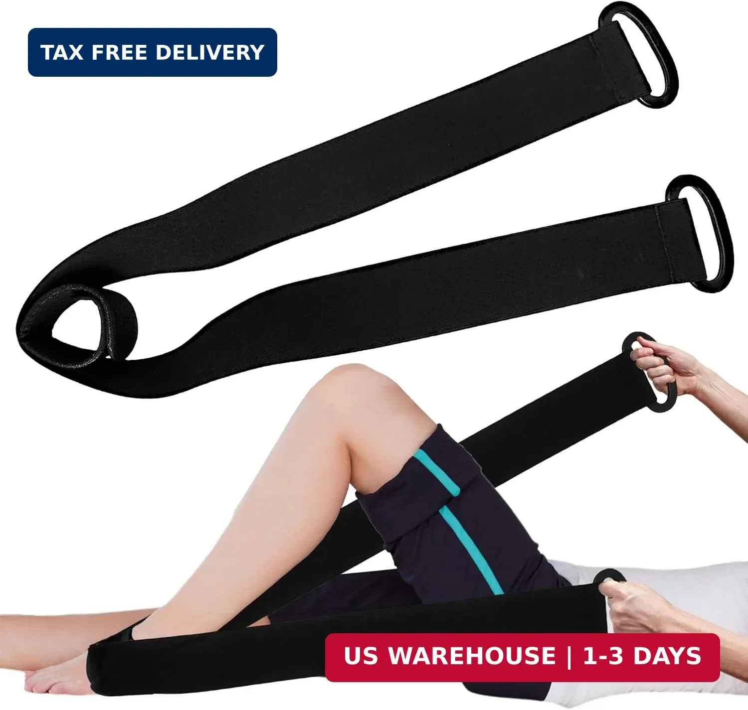 Knee Replacement Recovery Aids Kit – Leg Lifter Strap Elastic Exercise Bands for