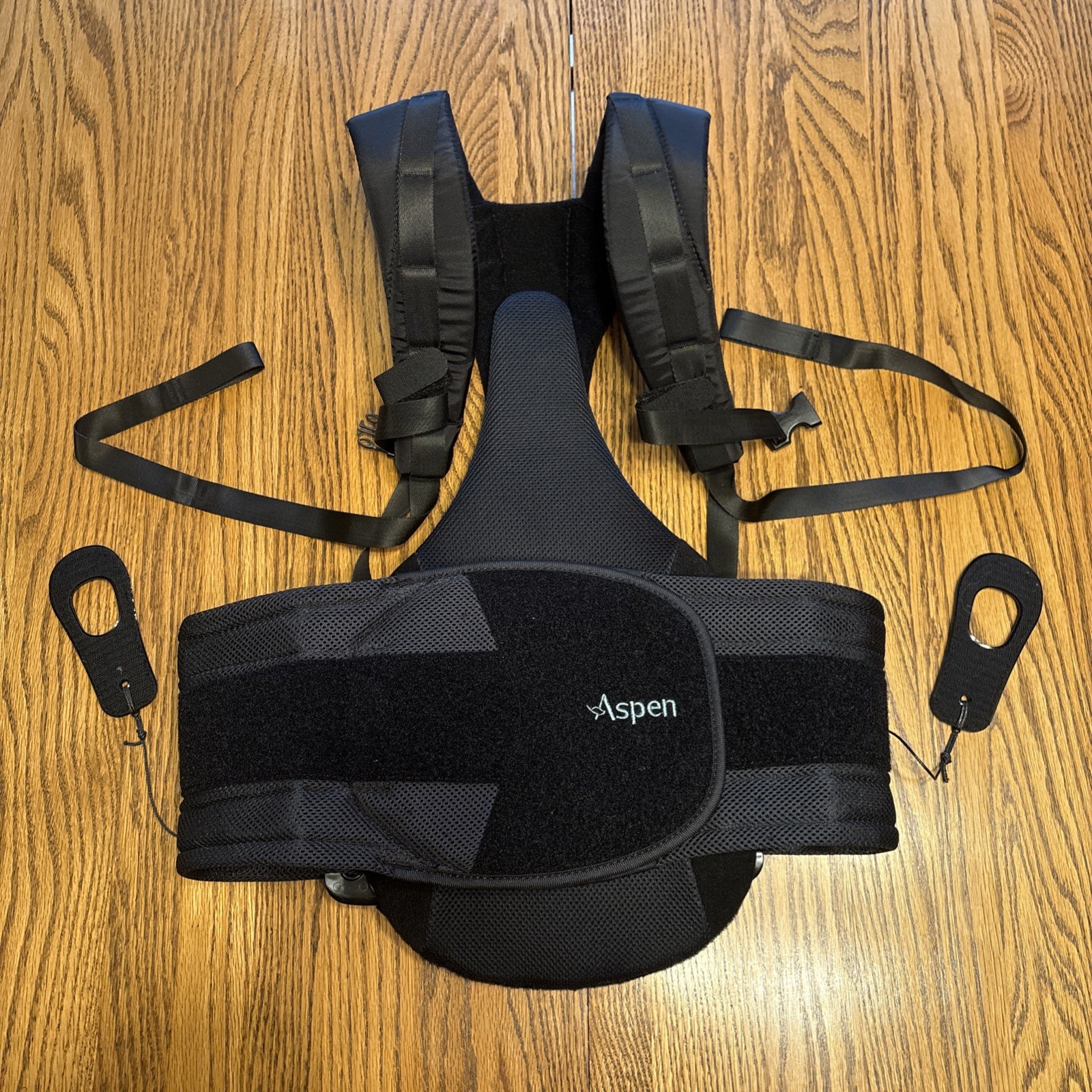 Aspen Horizon 456 TLSO One Size Adjustable Back Brace Black