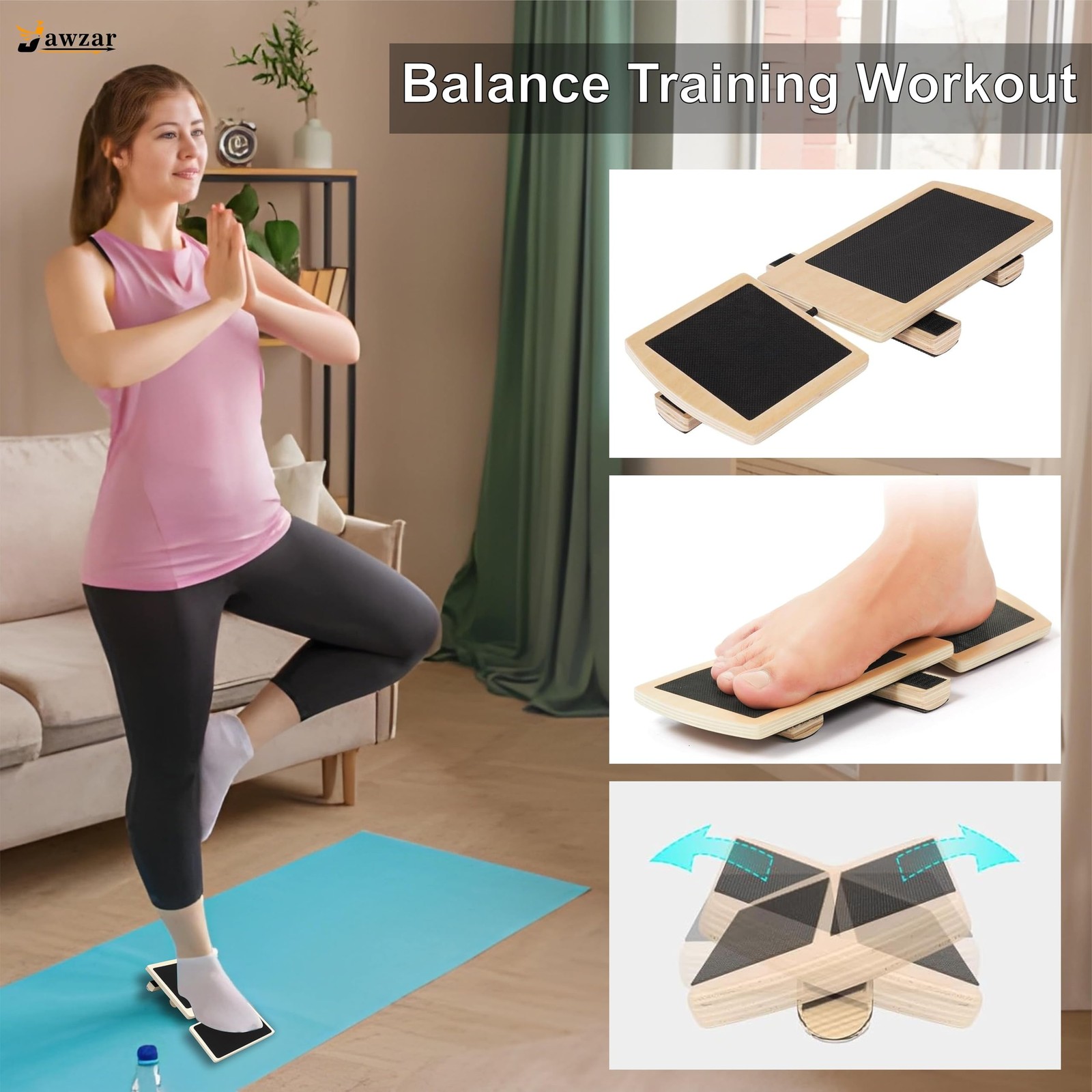 Ankle Balance Board for Physical Therapy & Recovery – Foot & Small, Black