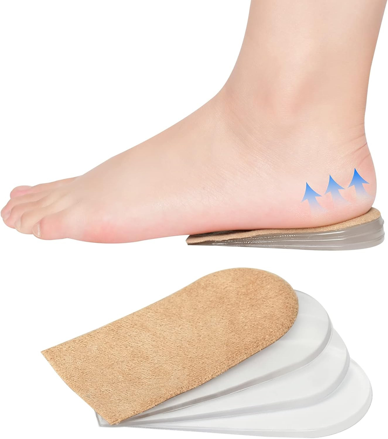 Heel Lifts for Leg Length Discrepancy, 4 Layers, Adjustable Orthopedic Shoe H…