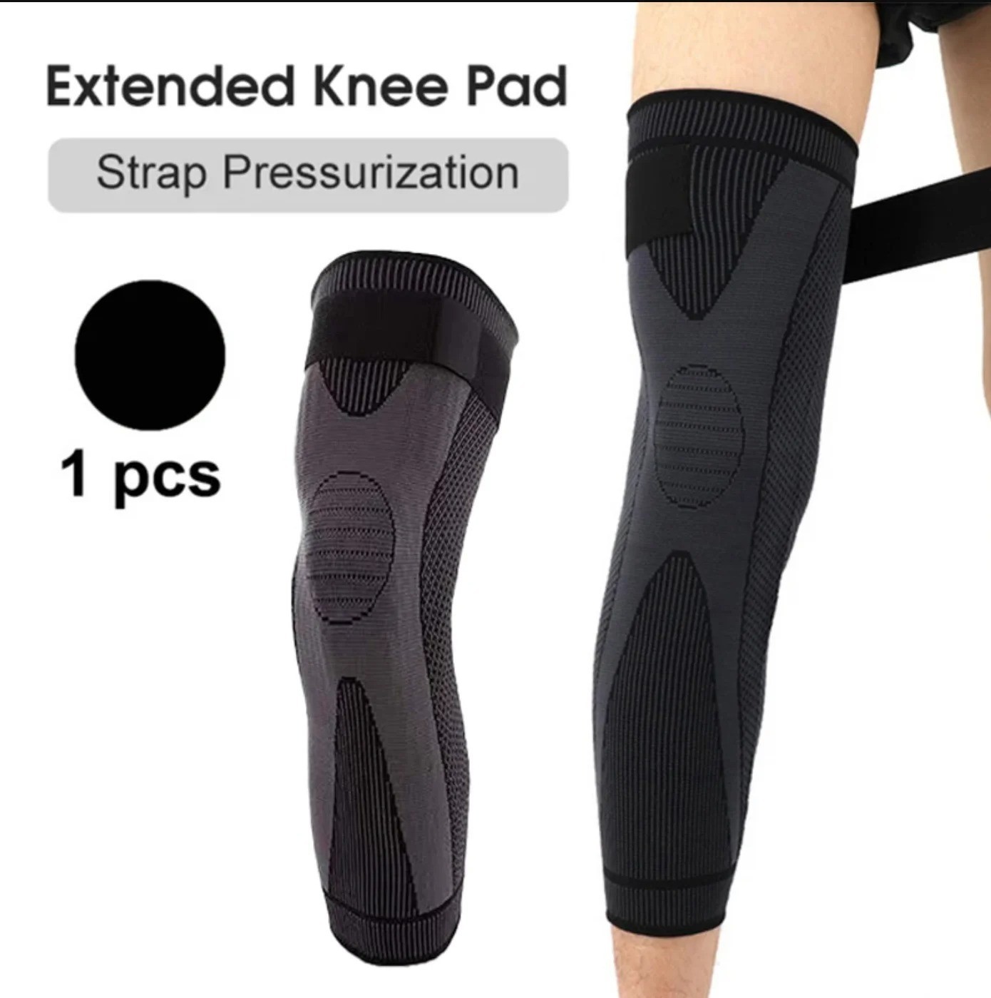 Full Long Knee Brace Leg Compression Sleeve Meniscus Tear Arthritis Joint Pain