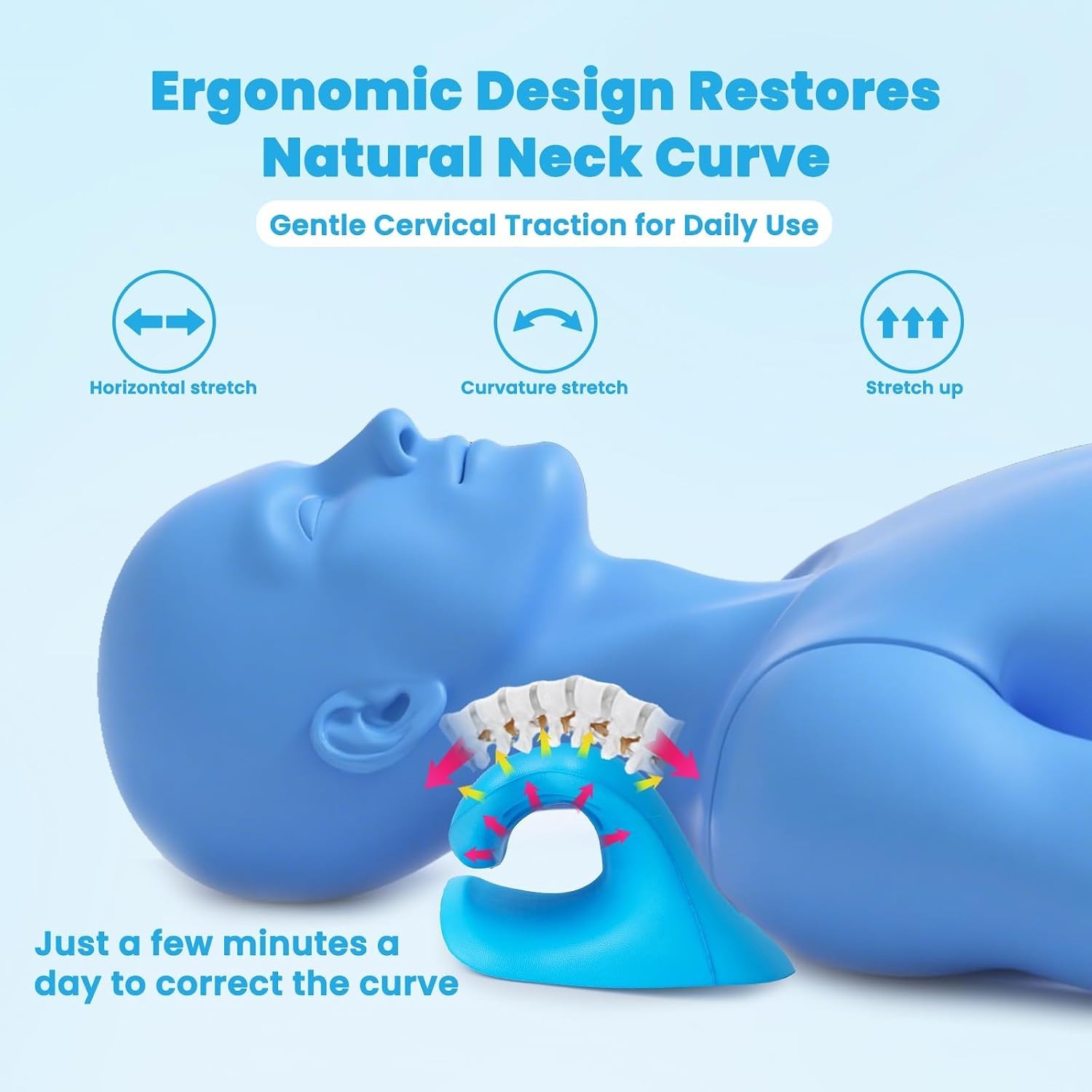 Neck Stretcher Cervical Traction Device for Neck Pain Relief and Spine Alignm…