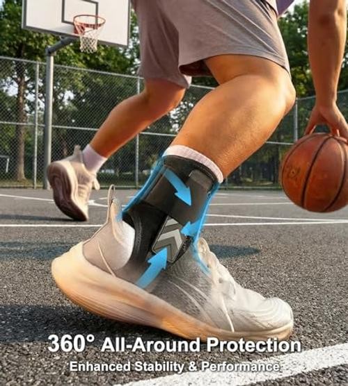 Quick Lace Up Ankle Brace for Sprained Ankle, Slim Fit Ankle M(Ankle:12″-13″)