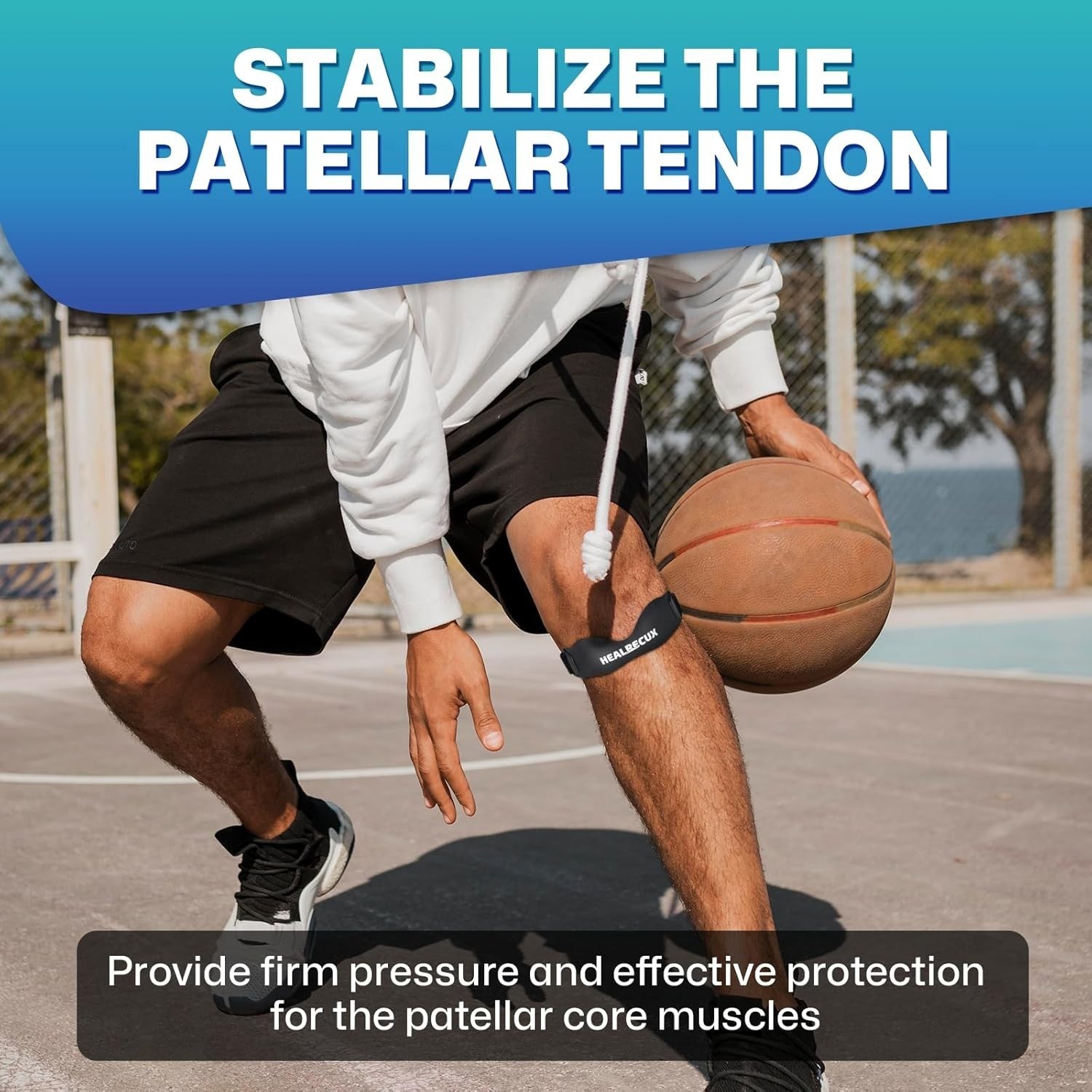 Patella Knee Strap Tendon Support Band for Pain Relief Running Brace Orange