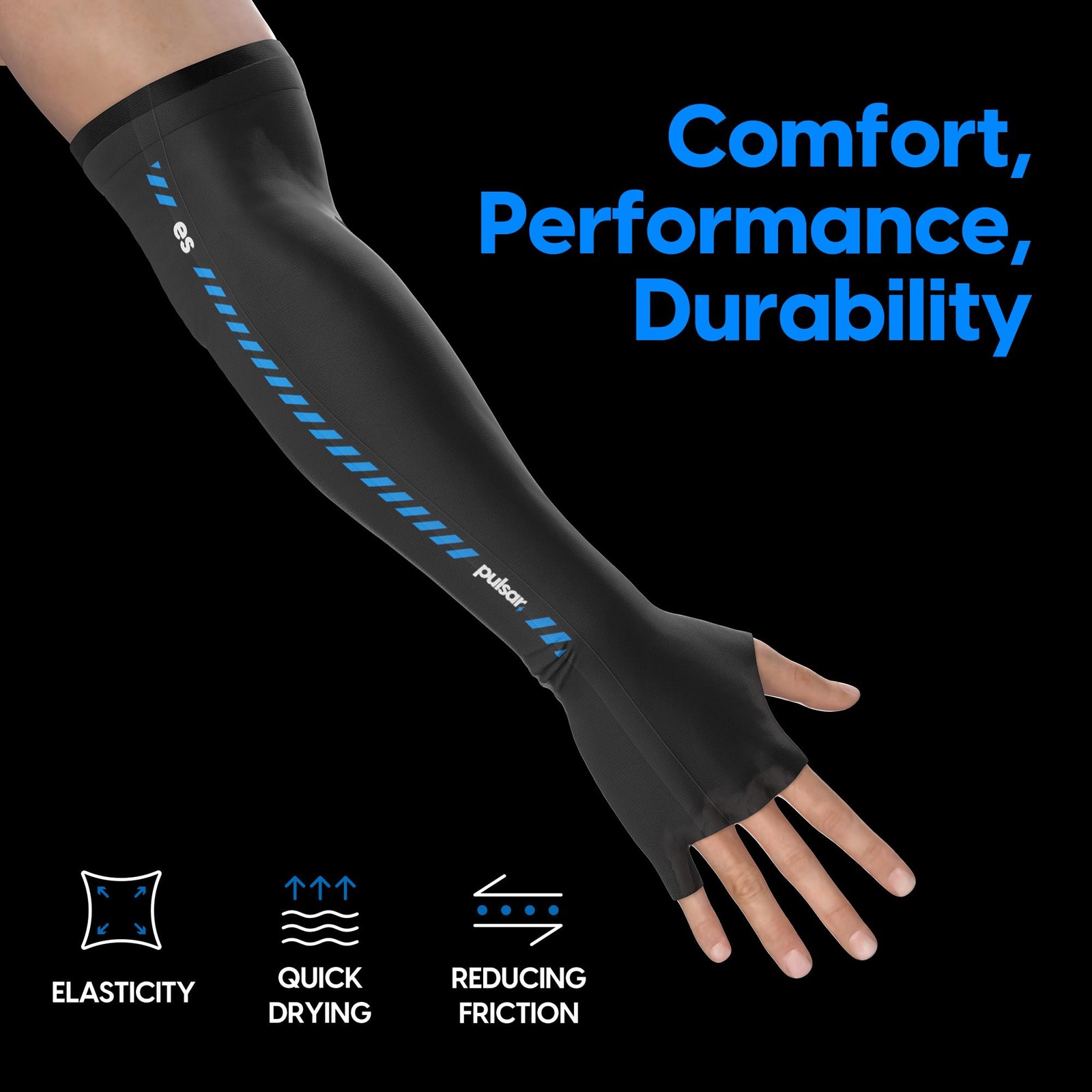 PULSAR eS Gaming Arm Sleeve for Esports Gaming Compression Sleeve, Finger Lon…